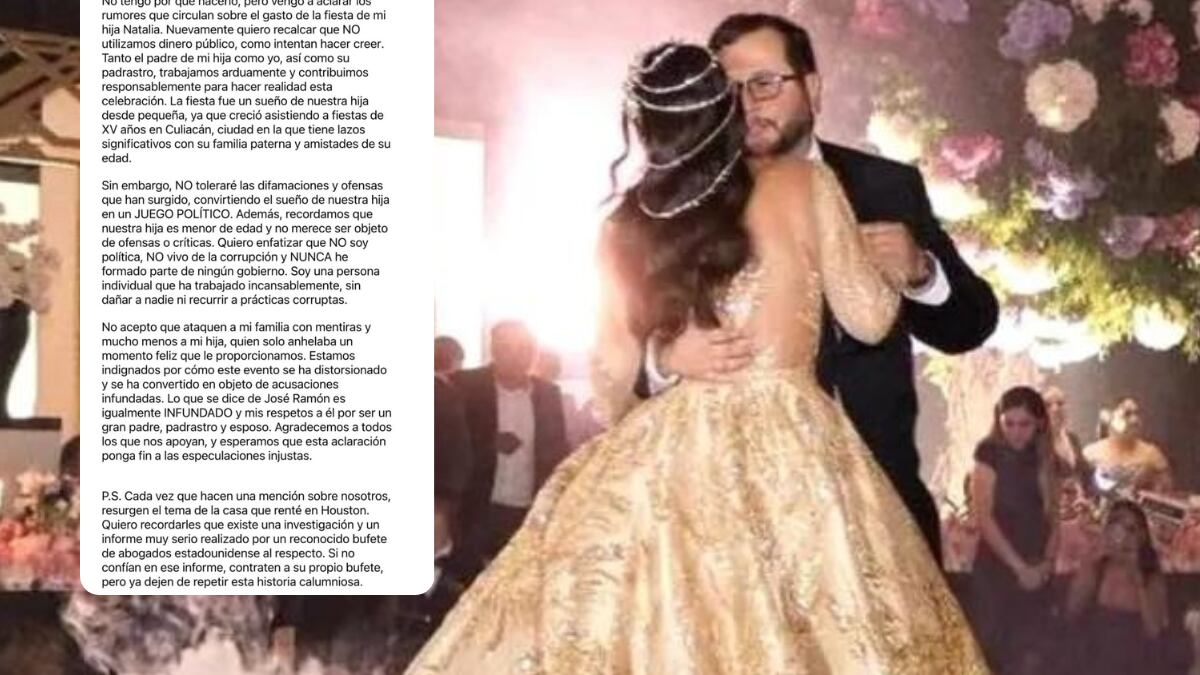 La respuesta fue publicada en redes sociales y compartida por su esposo José Ramón López Beltrán