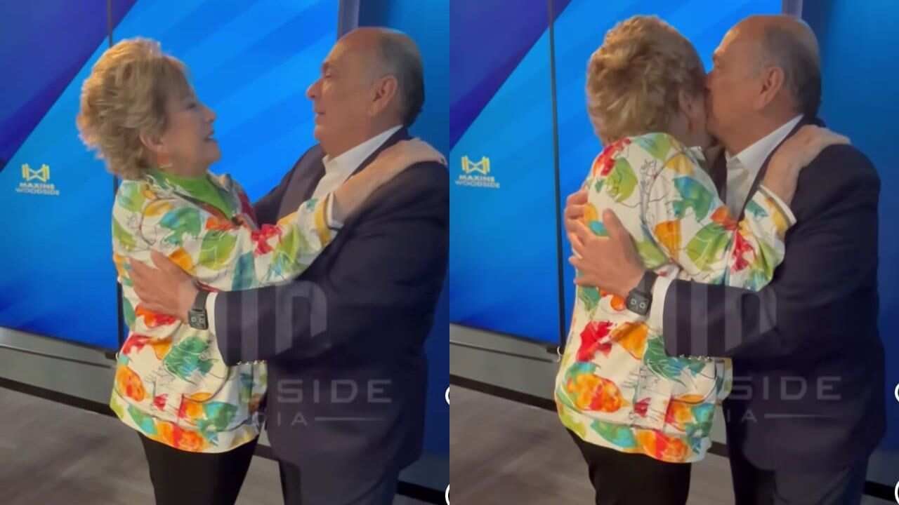 El papá del piloto de autos y la periodista de espectáculos se grabaron cantando el tema de Armando Manzanero.