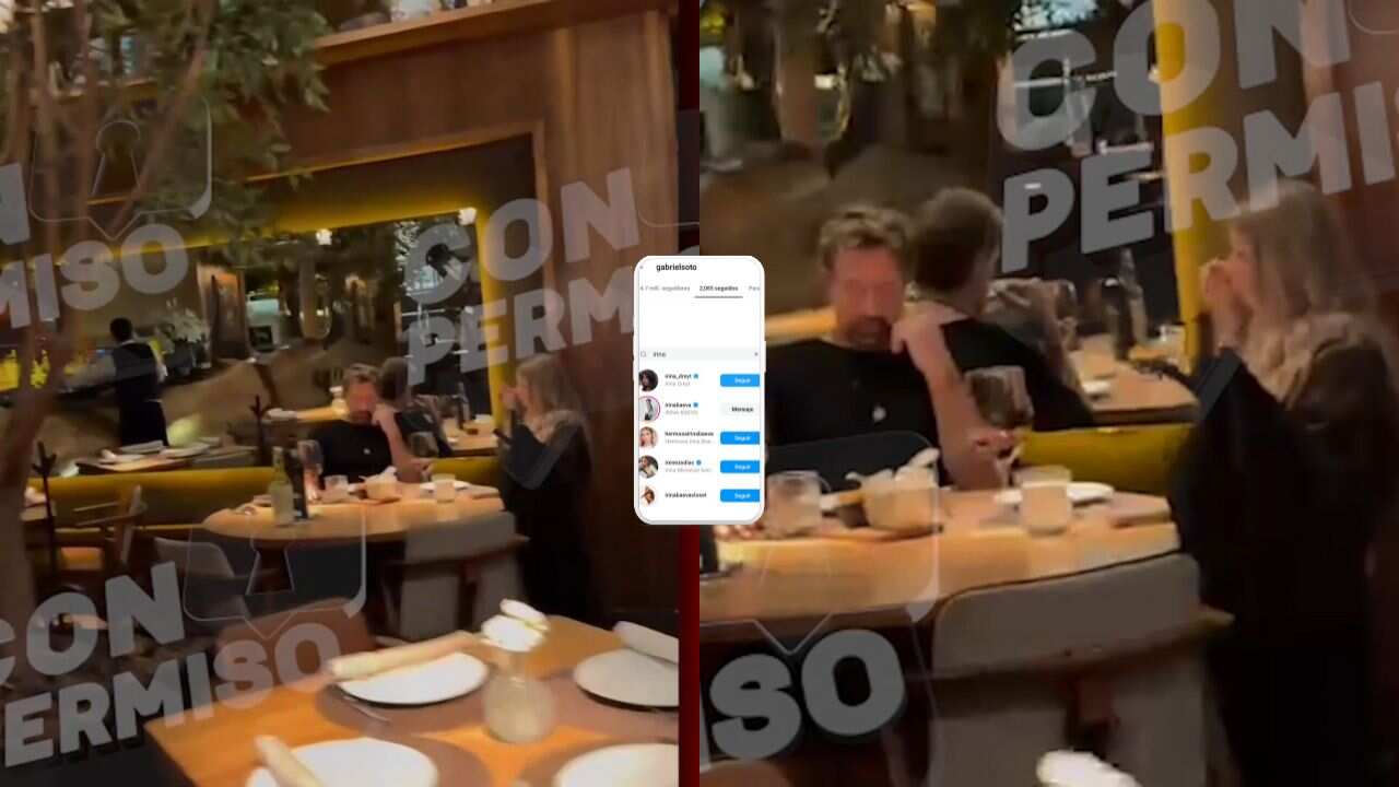 La pareja fue captada en por el programa 'Con Permiso' en un restaurante de la Ciudad de México.