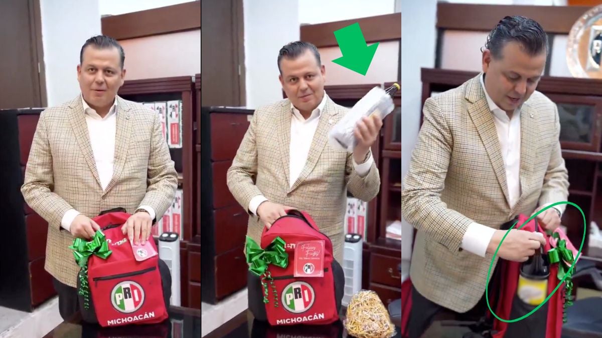 Memochilas navideñas: Diputado del PRI regala mochilas llenas de caguamas y botanas