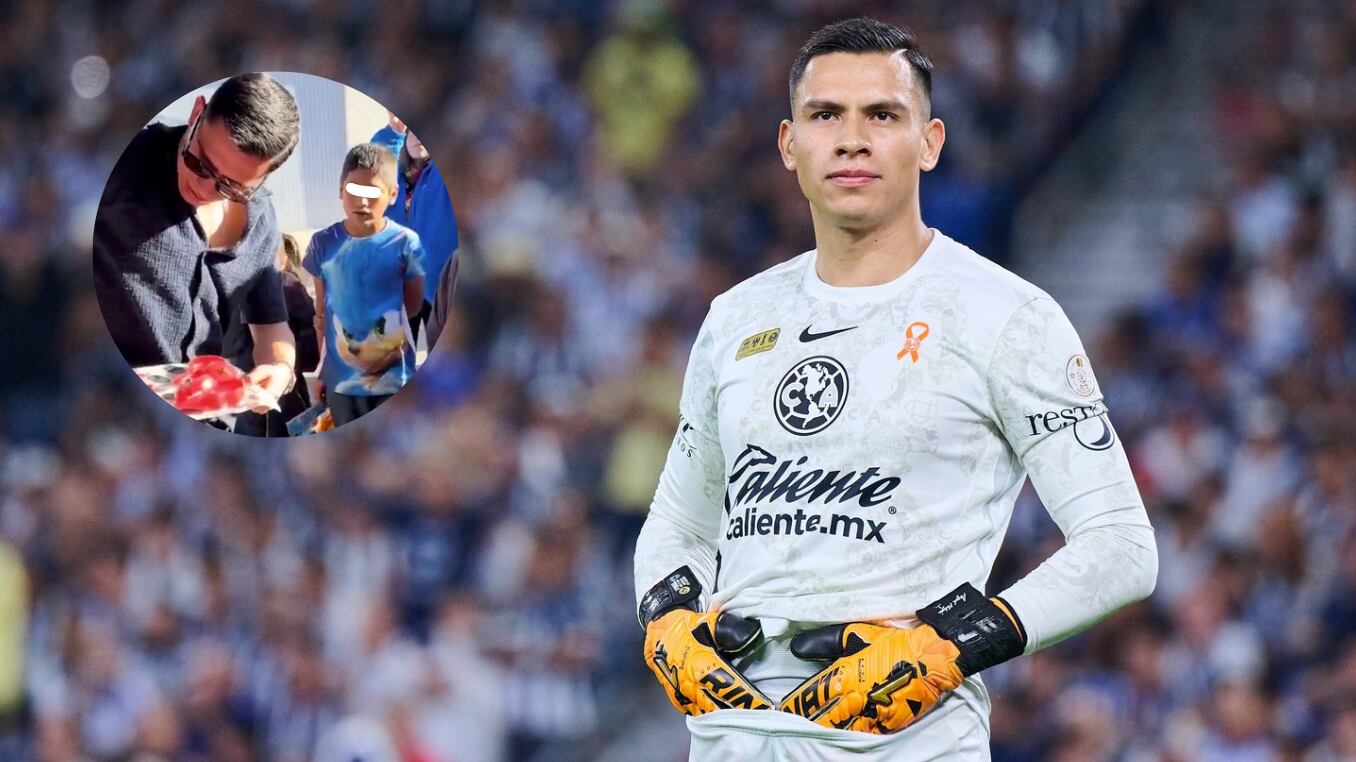 Luis Ángel Malagón regaló juguetes en Michoacán.