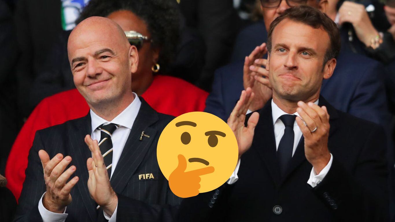 Gianni Infantino y Emmanuel Macron