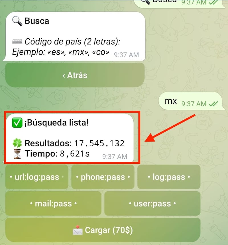 MoonSearcher asegura contener más de 17.5 millones de accesos mexicanos y cobra por consultas personalizadas.