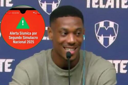 Video: Así reaccionó Anthony Martial por la alerta sísmica durante su presentación con Rayados