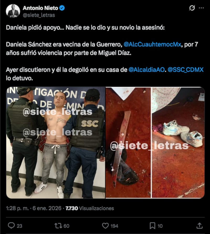 Aunque los servicios de emergencia acudieron de inmediato, la víctima ya no presentaba signos vitales al momento de la atención.