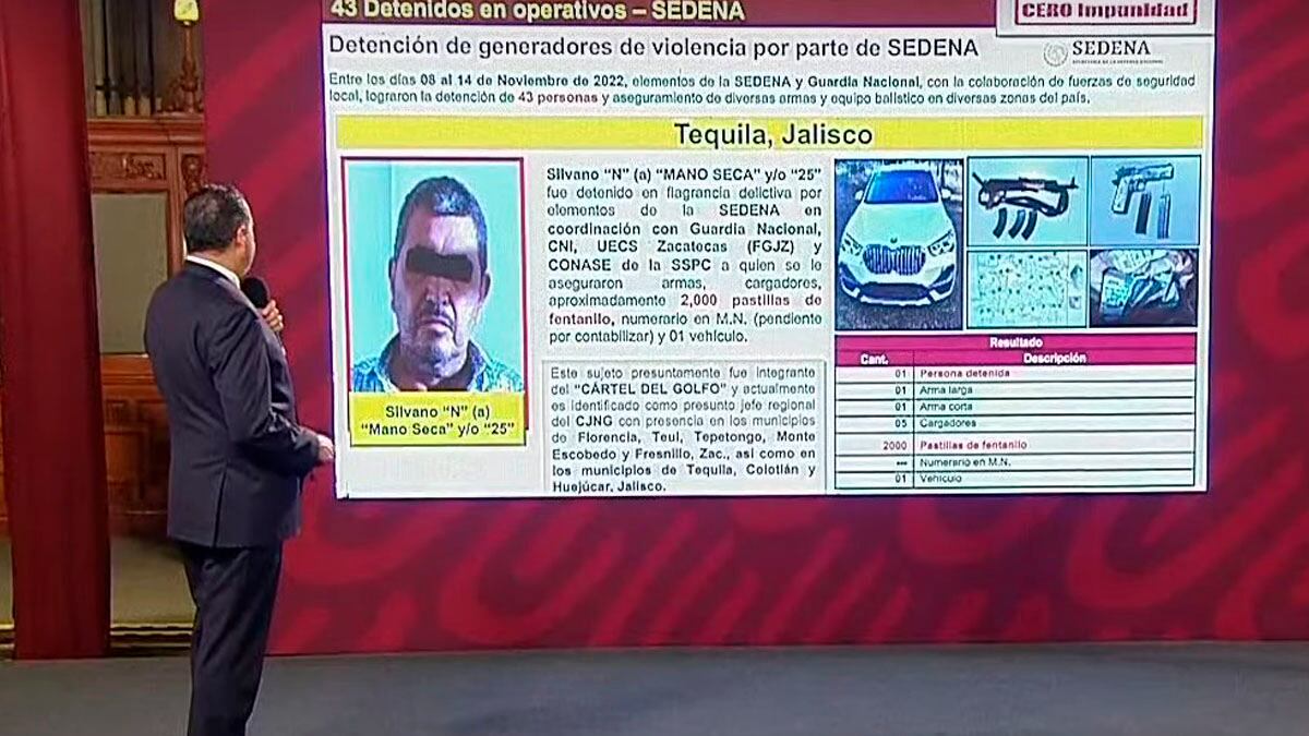 Autoridades dieron más detalles sobre la captura de “El F25”, líder del Cártel Nueva Generación, acusado de varios crímenes en Zacatecas y Jalisco.