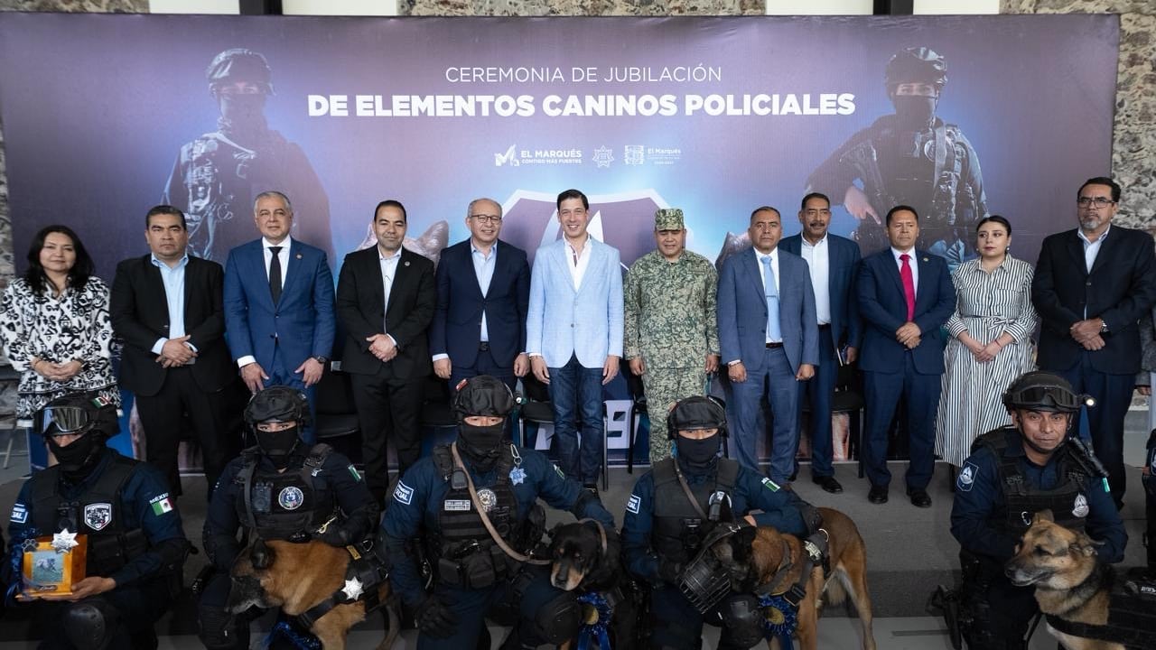 Reconoce Rodrigo Monsalvo trayectoria y legado de la Unidad K9 de la SSPM El Marqués