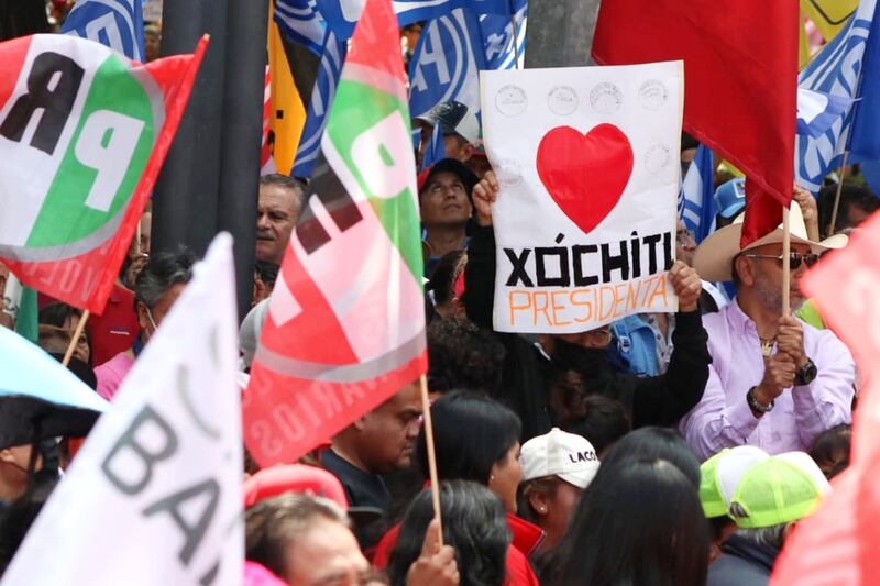 Manifestación en favor de Xóchitl Gálvez (Nicolás Corte / Publimetro)