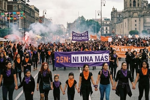Mujeres marchan en CDMX este 25N por el Día Naranaja: consulta ruta, horarios y cierres viales