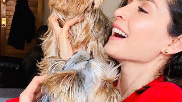 Carmen Villalobos se quedó con Capuchino, el tierno perro que compartía con Sebastián Caicedo