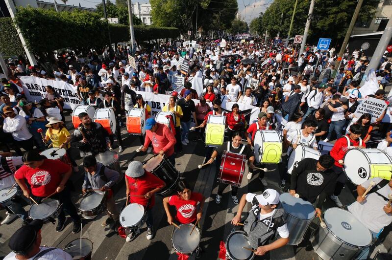 Los contingentes partieron desde cuatro puntos de la ciudad.