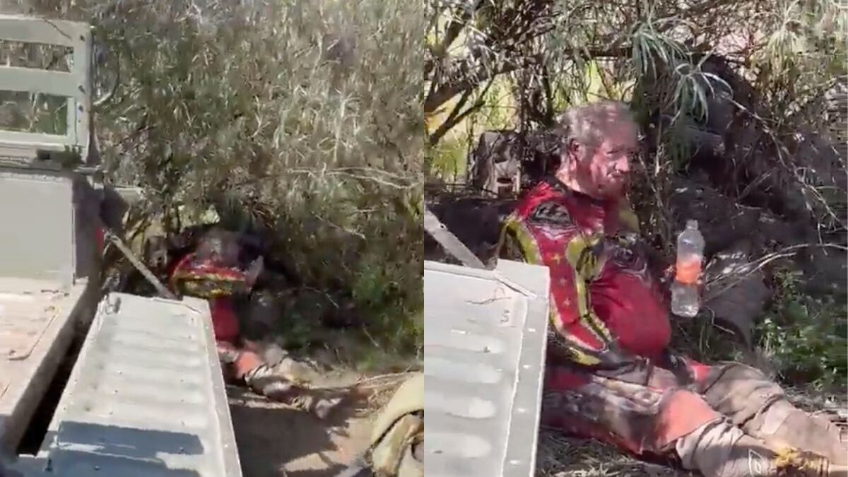 Rescatan a adulto mayor en el Ajusco.