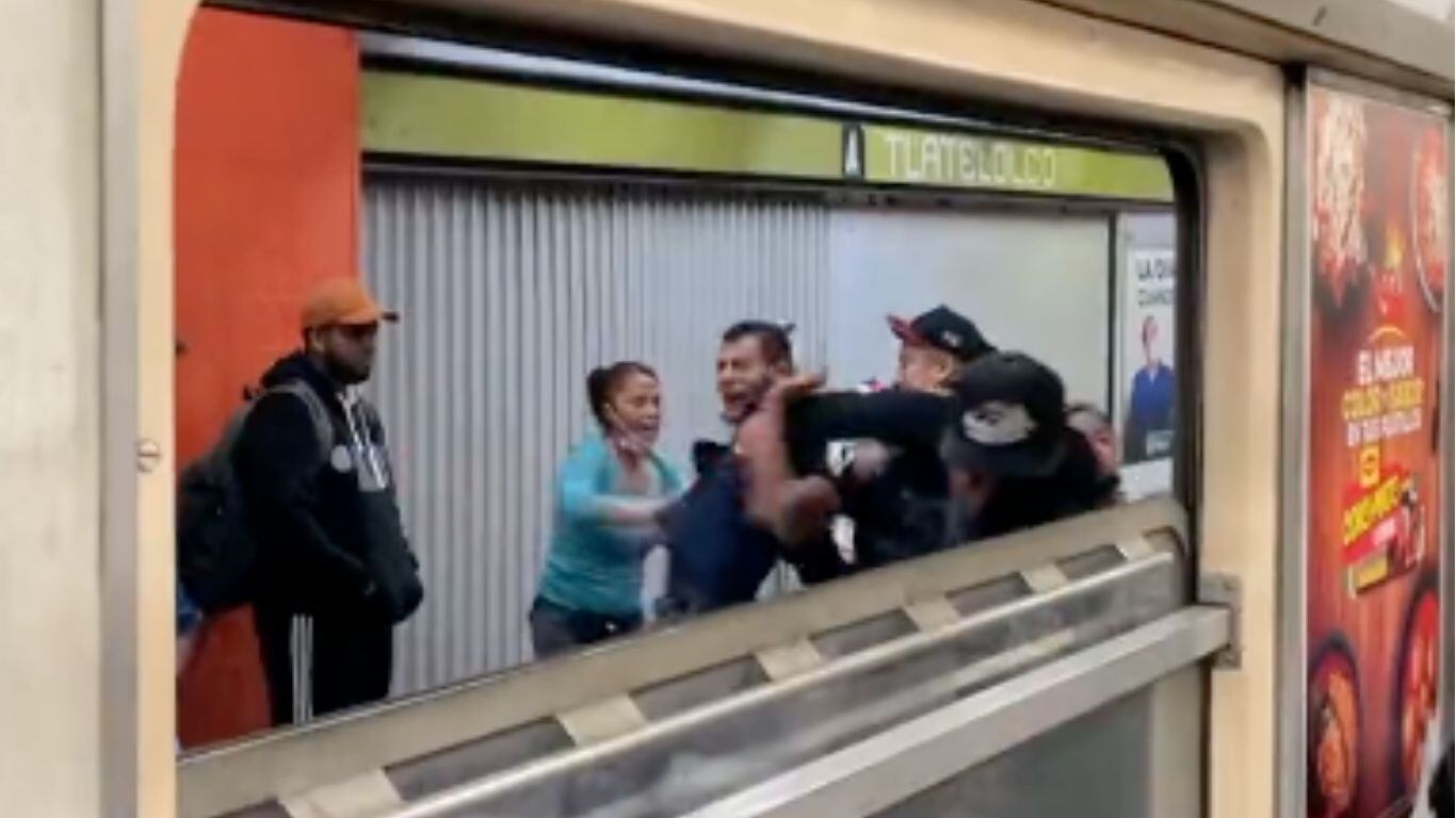 Pelea Línea 3 del Metro de la CDMX
