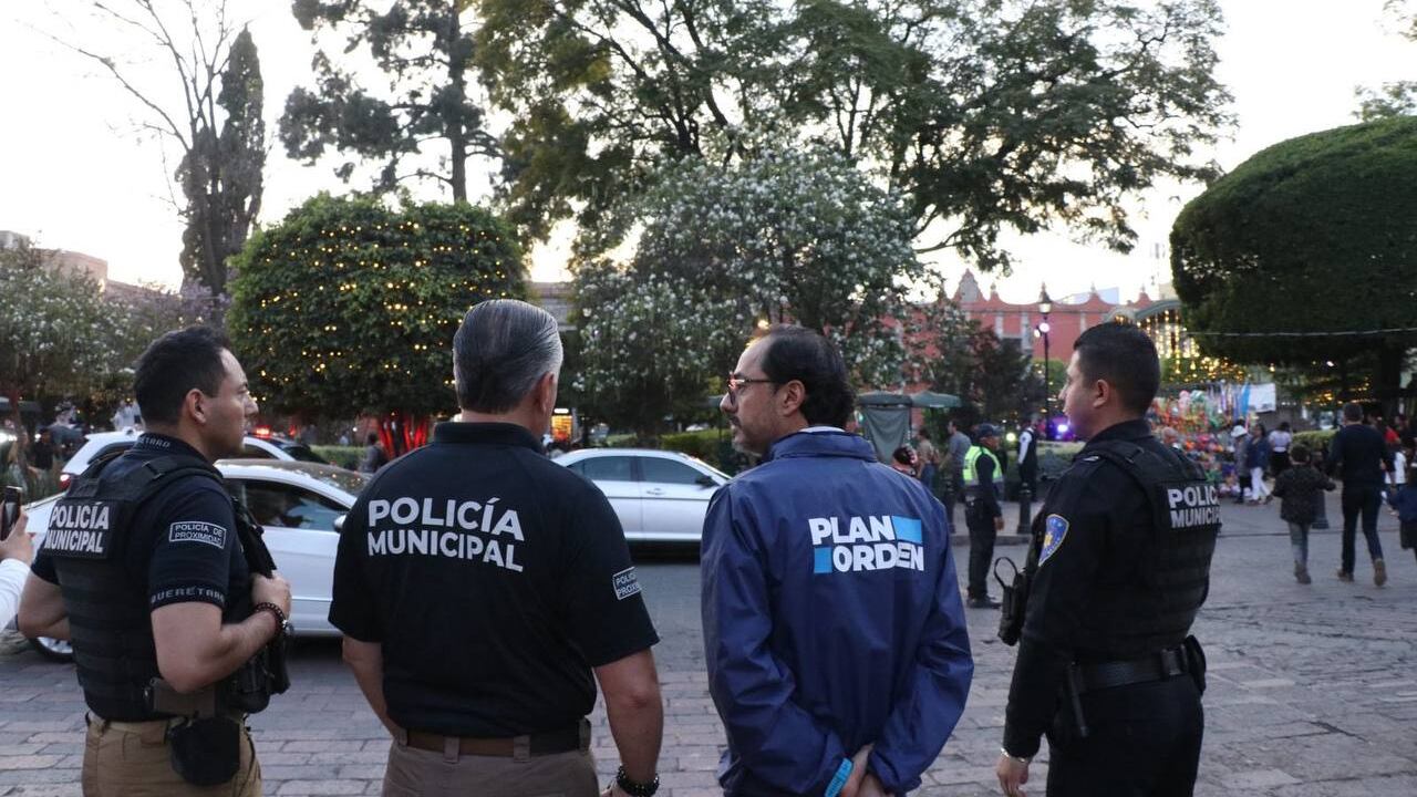 Policía en el Centro Histórico de Querétaro
