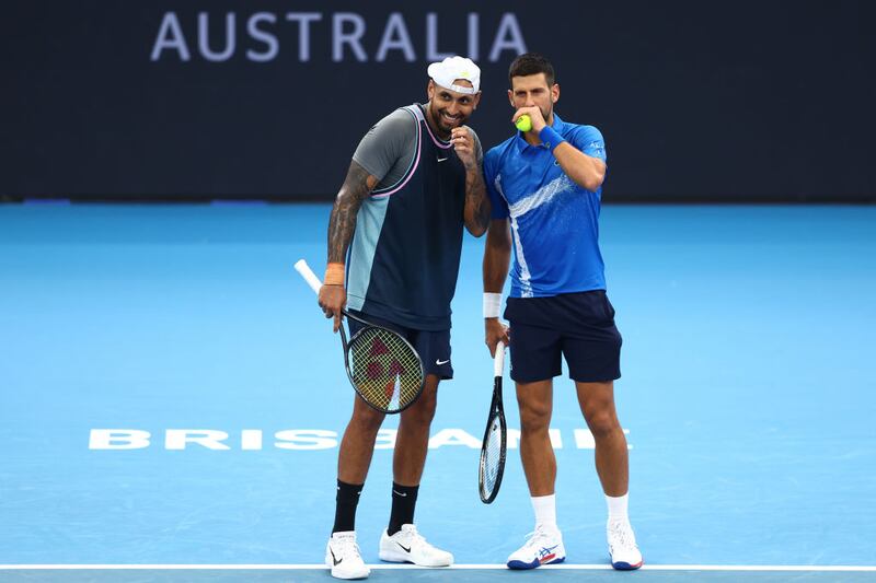 Novak Djokovic and Nick Kyrgios