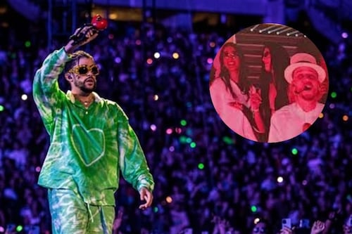 Salma Hayek y Danna acompañaron a Bad Bunny en su sexto concierto