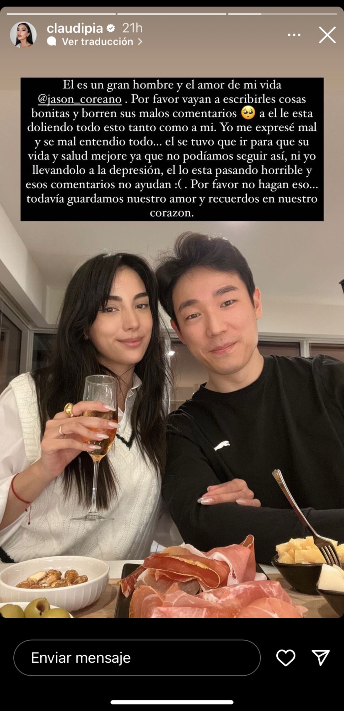 Claudipia y su novio Jason terminan su relación Publimetro México