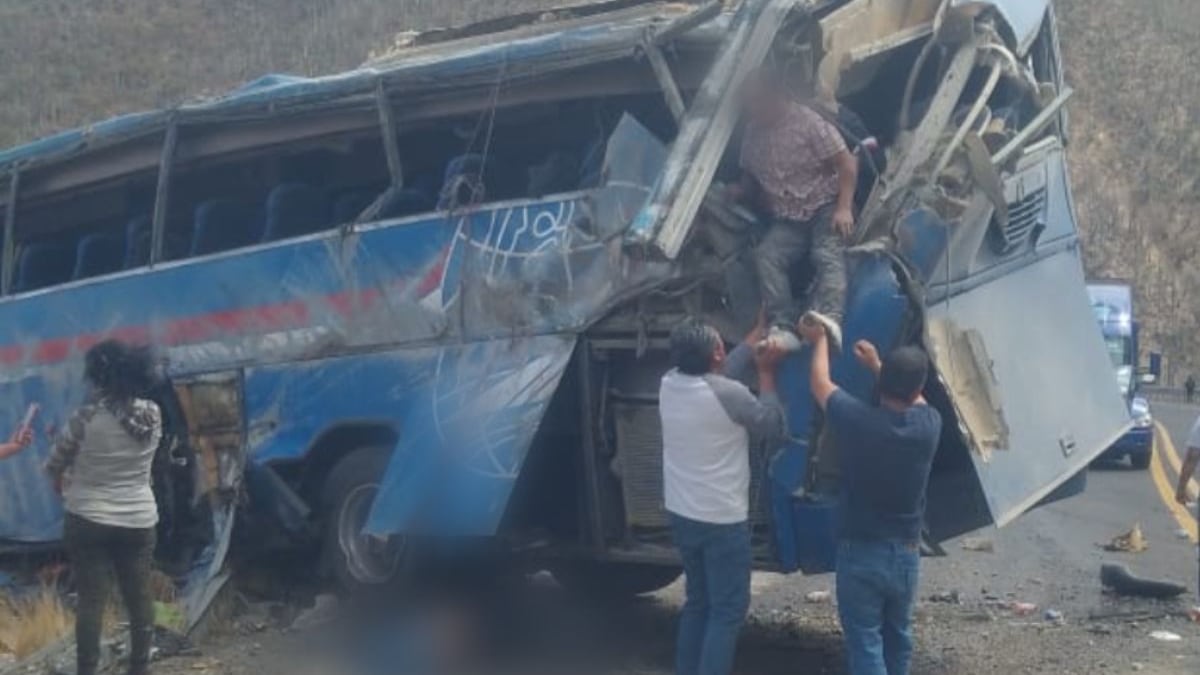 Autobús sufre volcadura en Oaxaca; se reportan más de 10 migrantes muertos