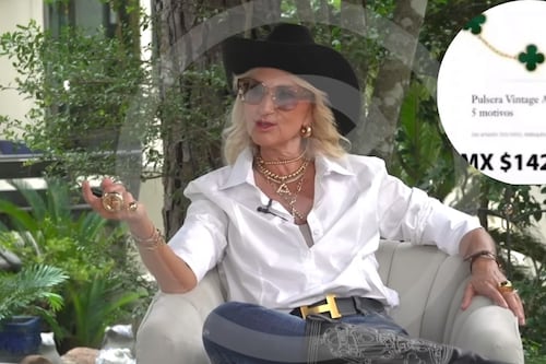 Adela Micha utilizó pulsera de más de 140 mil pesos en entrevista con Christian Nodal