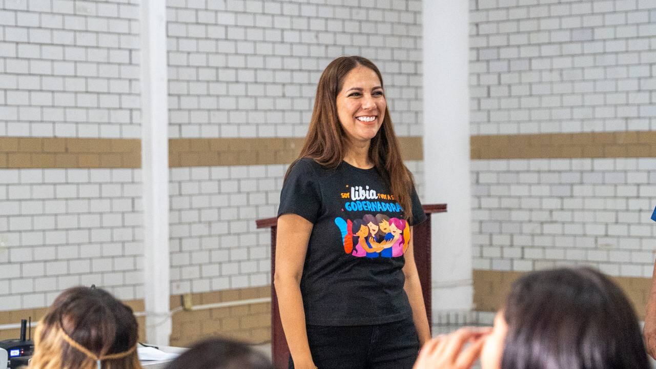 Libia García presenta sus propuestas para mujeres.