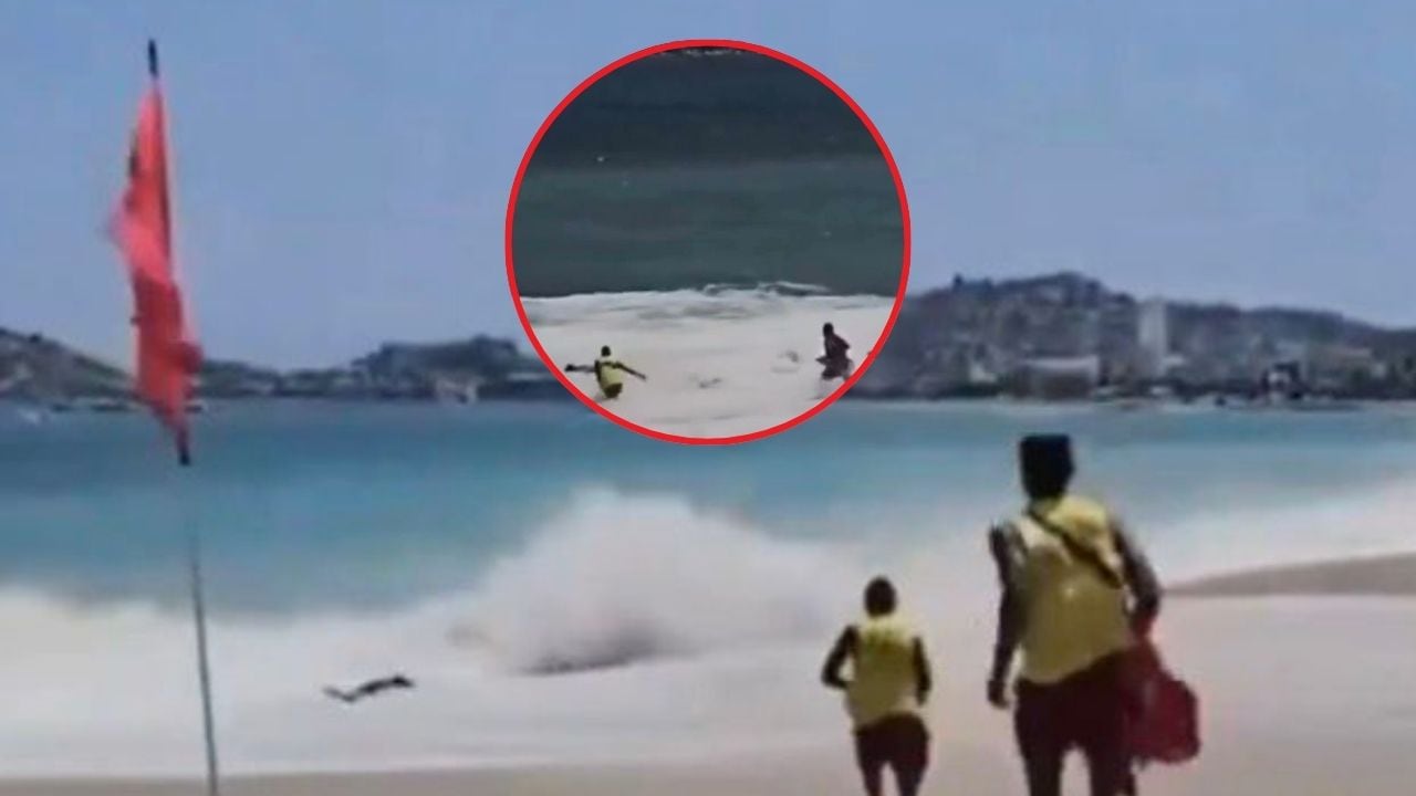 Turistas son rescatados en playas de Acapulco, Guerrero