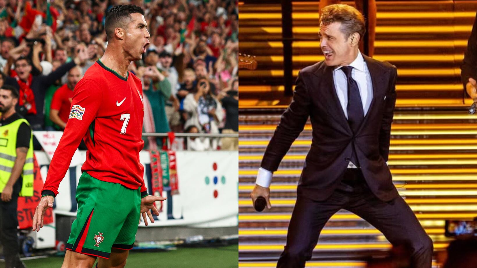 Luis Miguel emuló la icónica celebración de CR7.