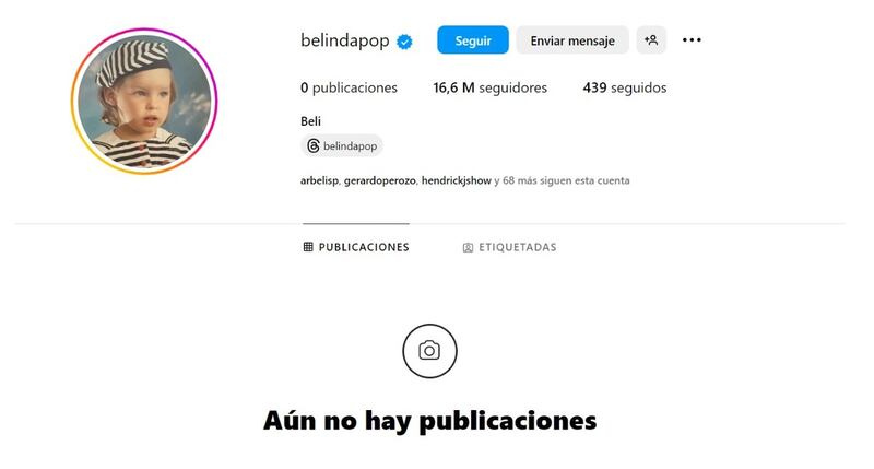 Belinda elimina fotografías de Instagram