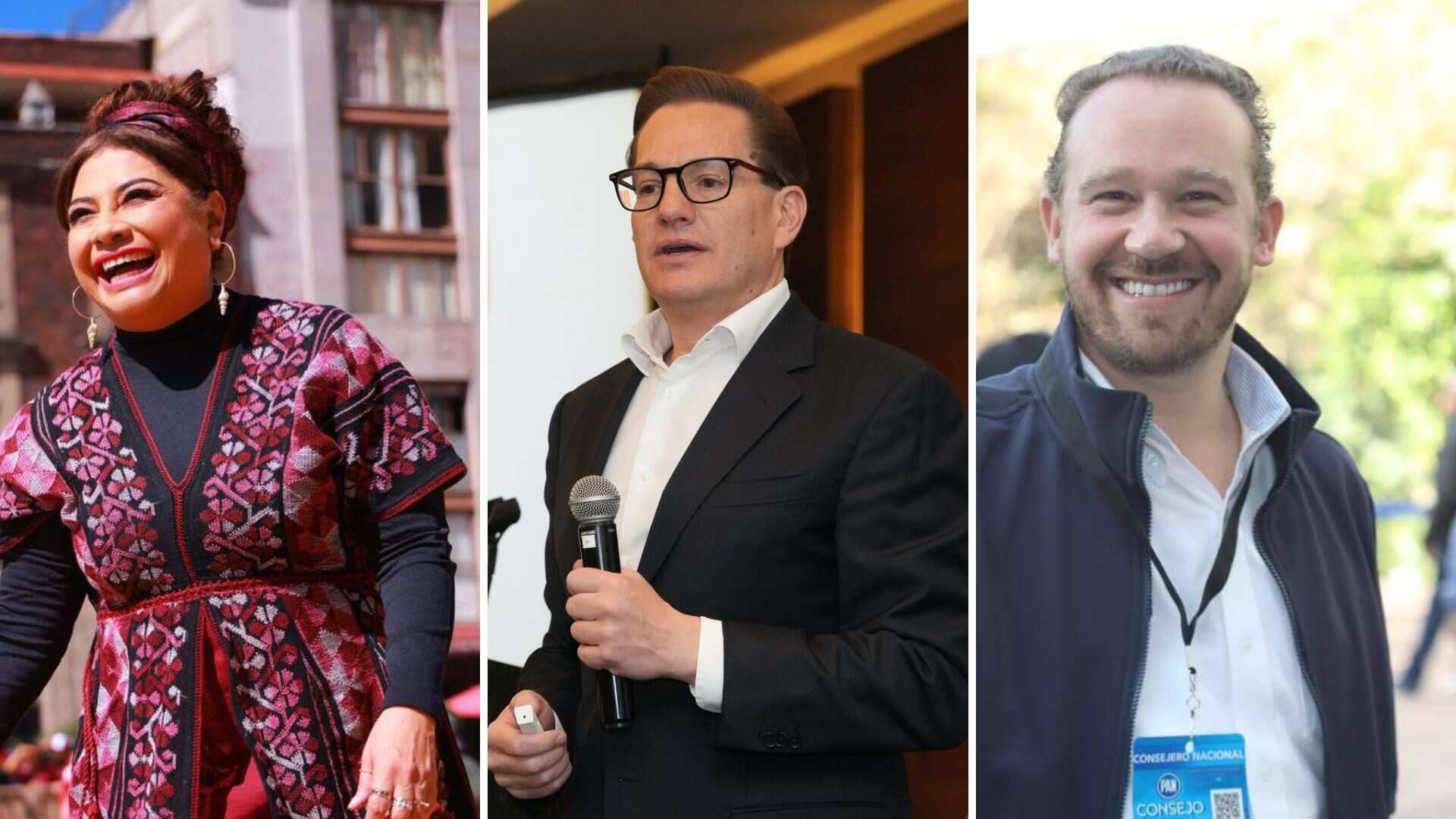 Clara Brugada, Salomón Chertorivski y Santiago Taboada.