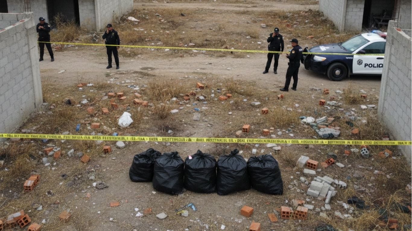 Bolsas con restos humanos