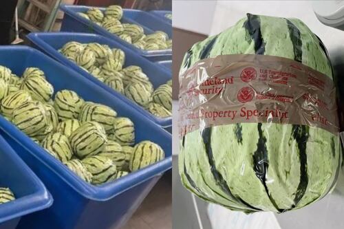 Cae hombre que intentaba cruzar más de cinco mdd en metanfetamina oculta en sandías falsas a EE.UU.