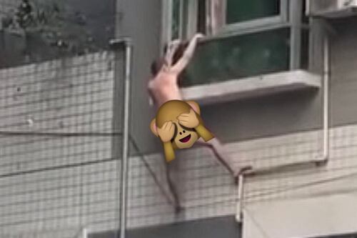 Sujeto cae desnudo desde ventana intentando escapar de un esposo rabioso