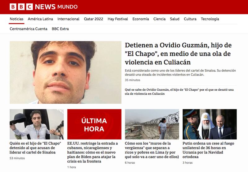 Detención de Ovidio Guzmán "El ratón".