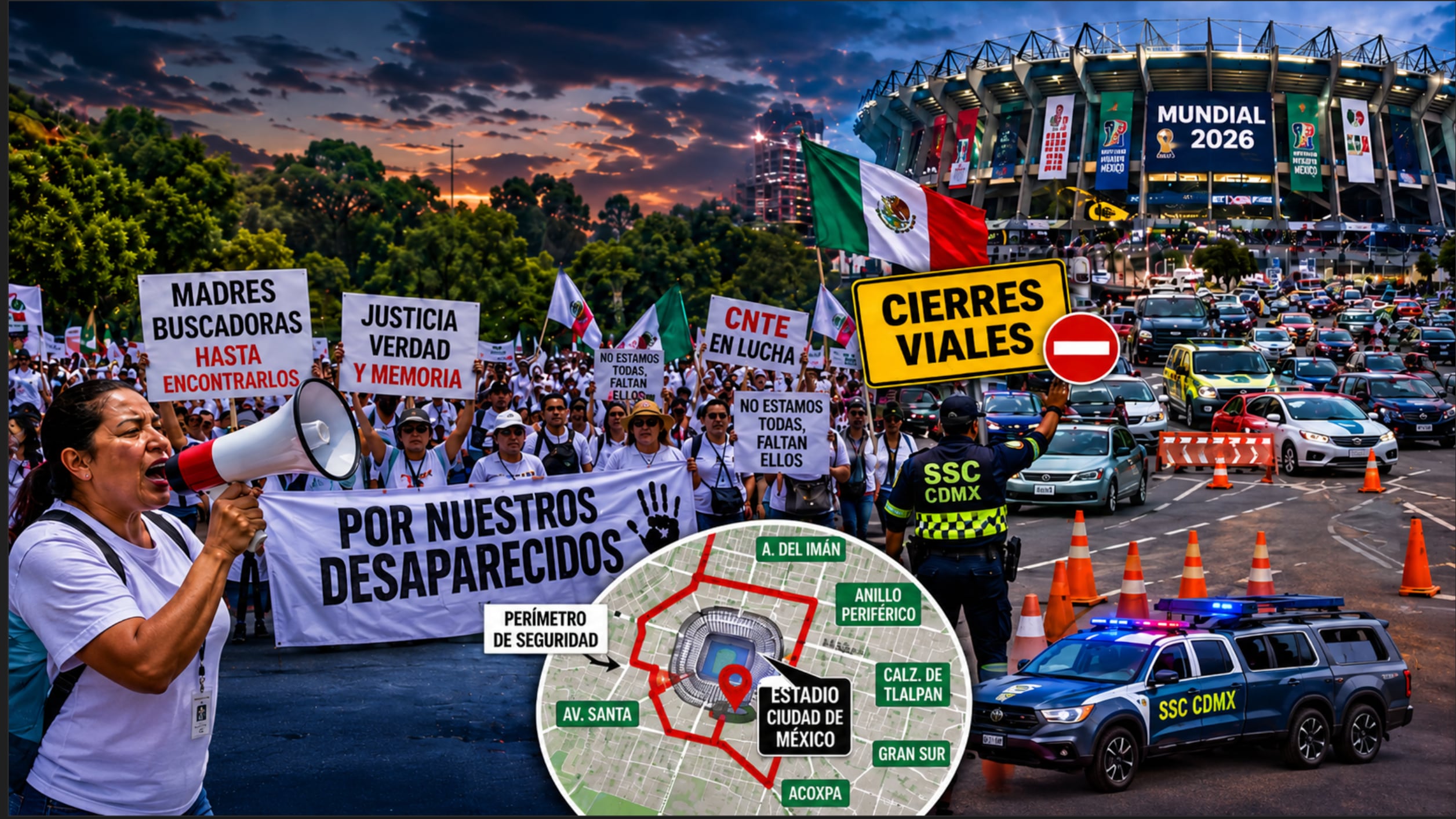 Marchas en la CDMX por Mundial