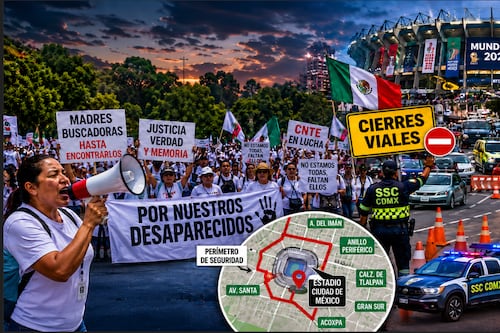 Marchas y cierres viales afectarán CDMX durante la inauguración del Mundial 2026