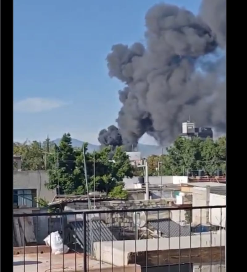 Incendio en fabrica de telas en Azcapotzalco