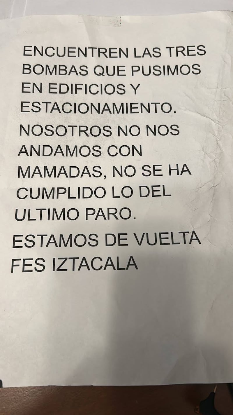 Mensaje encontrado en FES Iztacala
