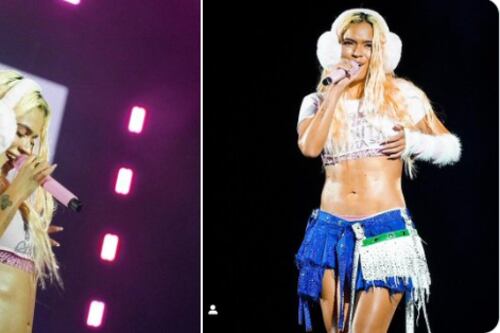 A Karol G le lanzaron objeto en medio de un concierto ¿Qué pasó?