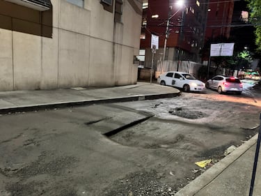 Enormes baches convierten calles de Polanco en una 'zona de guerra'