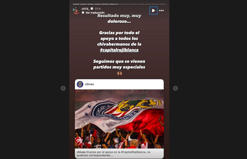 Chicharito Hernández reacción a la derrota de Chivas ante Cruz Azul.