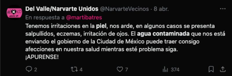 Agua contaminada: Enfermedades y problemas en la piel entre vecinos de Benito Juárez