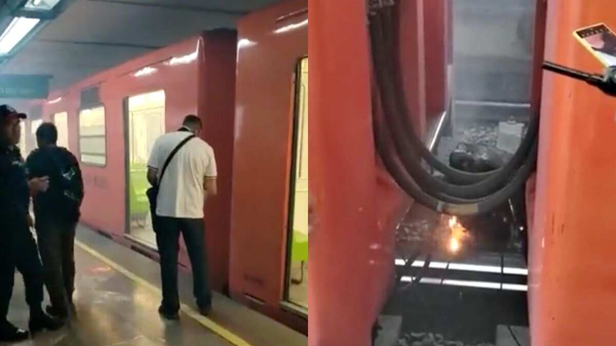 Corto Circuito en Doctores de la Línea 8 del Metro.