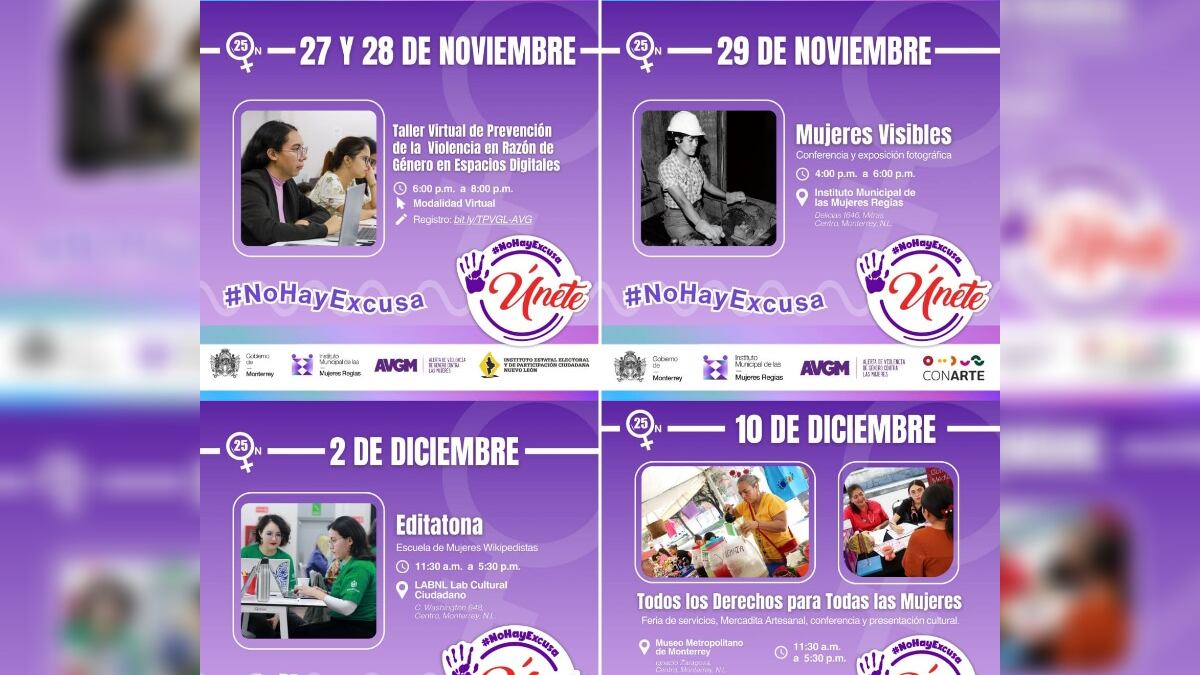 Todos los talleres, exposiciones y la feria de servicios serán gratis.