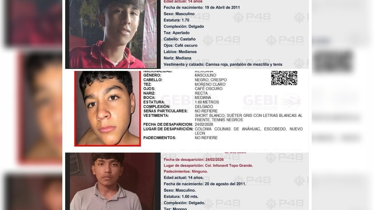 Los chicos fueron vistos por última vez en sus respectivas colonias.