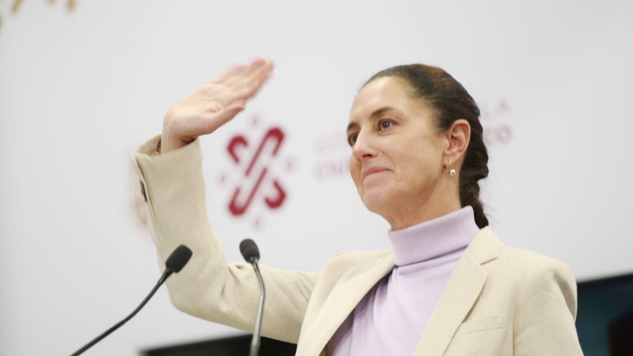 Sheinbaum Pardo ofrecó la conferencia a simpatizantes de Morena en Monterrey, Nuevo León.