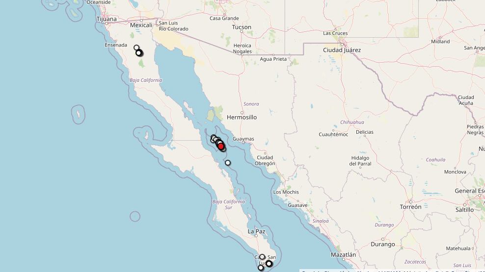 Sismo en Baja California Sur