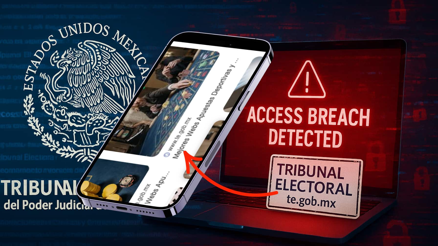 Publimetro México documentó que más de 100 páginas del TEPJF fueron usadas para contenidos de apuestas y textos en varios idiomas.