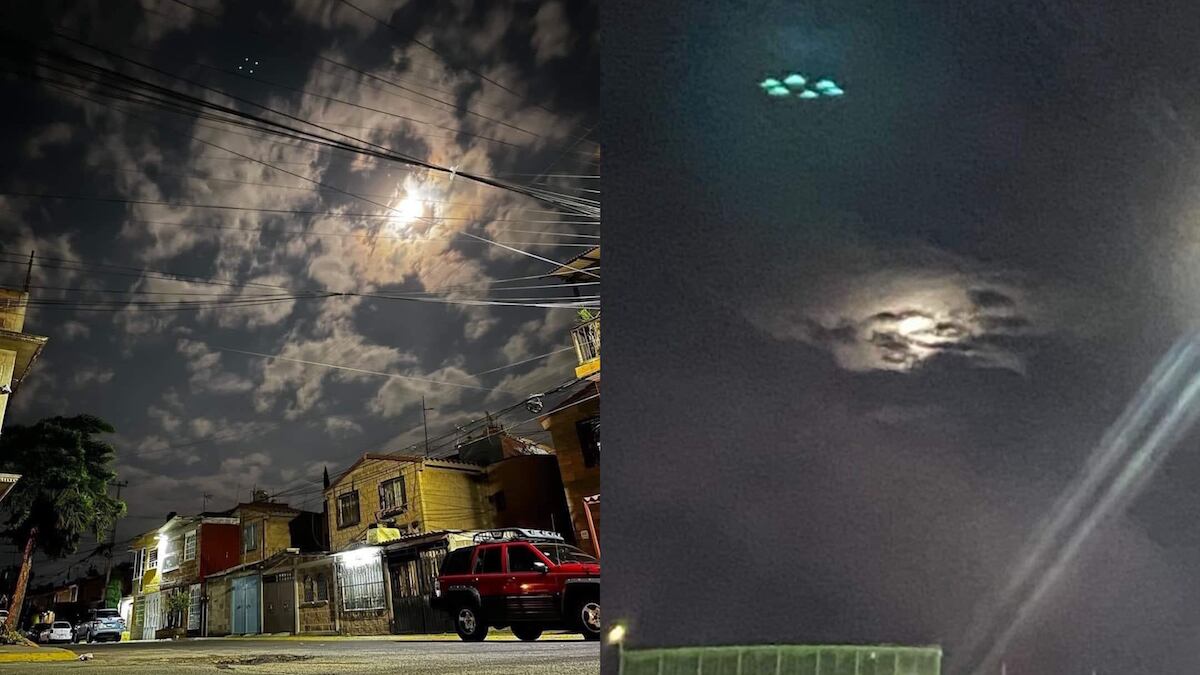 Las personas captaron extraños objetos en el cielo la madrugada de este miércoles. (Especial)