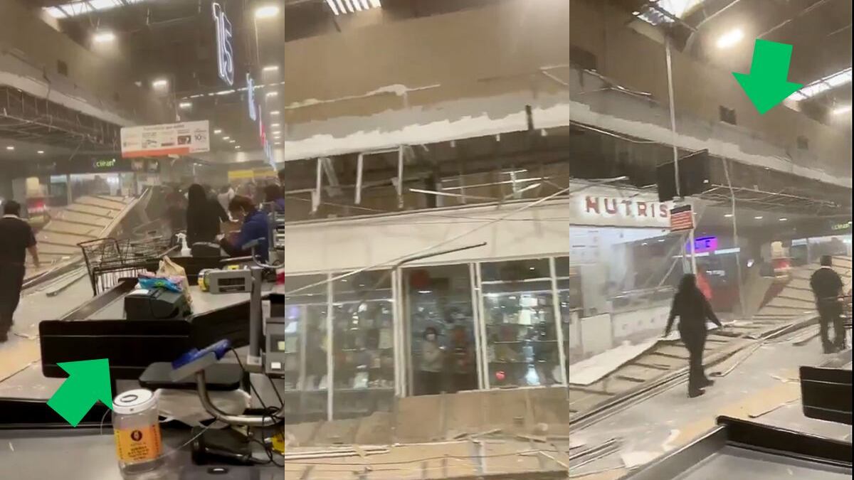 Video Plaza Pabellón del Valle: Destrozado; así quedó el supermercado tras caída del techo por lluvias en CDMX