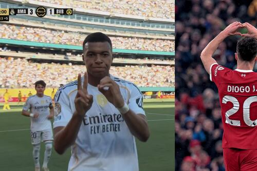 ¡Directo al cielo! Mbappé marca golazo en el Mundial de Clubes y lo dedica a Diogo Jota