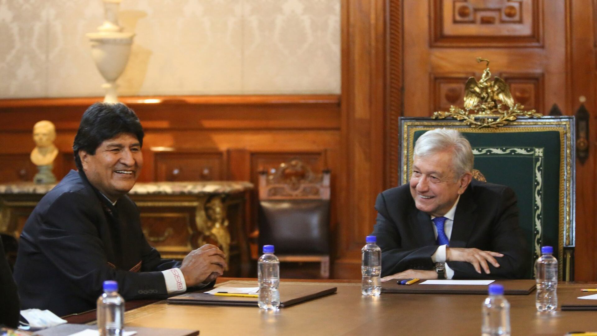 En 2021, Andrés Manuel López Obrador, Presidente de México, se reunió con Evo Morales, ex Presidente de Bolivia, en Palacio Nacional (Cuartoscuro).
